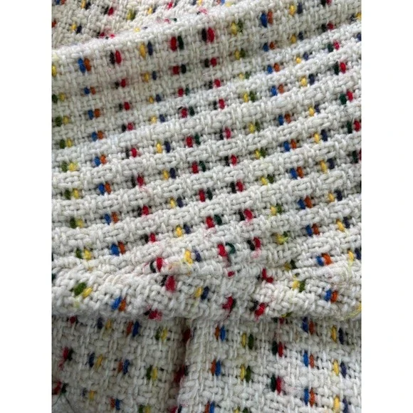 Las Americas 100% Wool Confetti Knit Button Cardigan Jacket Made in Ecuador - Picture 6 of 10